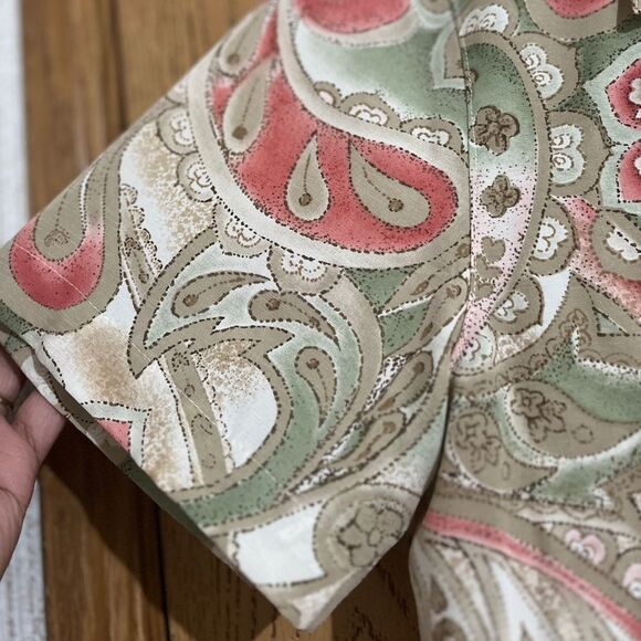 Alfred Dunner Women’s Multi Paisley Print Button Down Short Sleeve Shirt Sz-10 - Picture 3 of 6